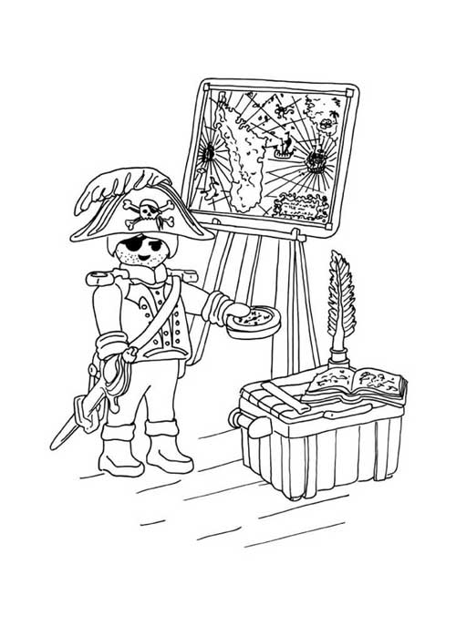 Playmobil pirates  colorier - Coloriages de pirates  imprimer