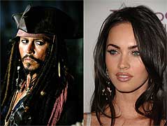 Megan Fox aux cts de Johnny Depp dans Pirates des Carabes 4