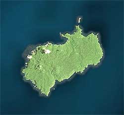 L'le Cocos, vue satellite