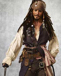 Jack Sparrow interprt par Johnny Depp