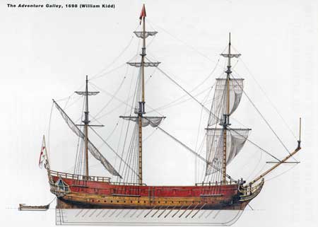 Frgate Adventure Galley du pirate William Kidd