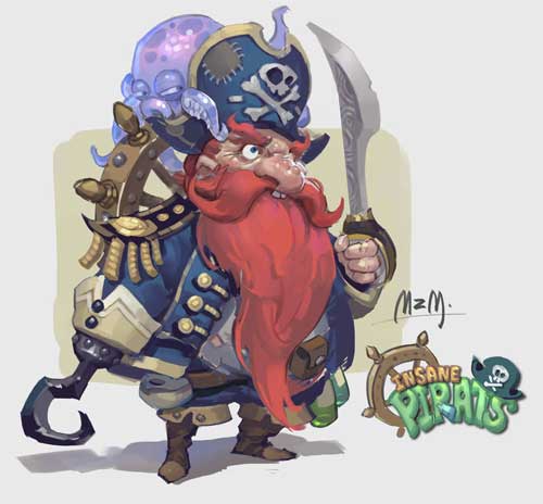 The pirate captain - M ZM Artwork de pirates dans le monde des jeux vidéos & jeux de société
