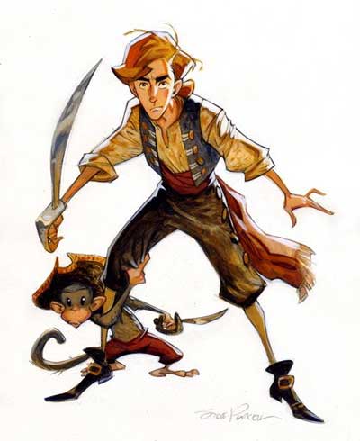 Concept art de Steve Purcell Monkey Island