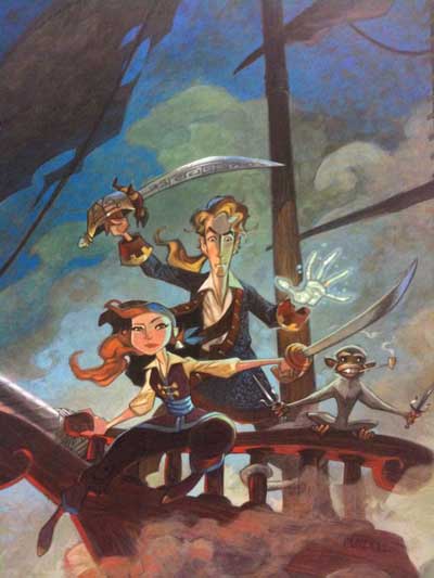 Couverture finale de Monkey Island 2 LeChuck's Revenge par Steve Purcell Monkey Island