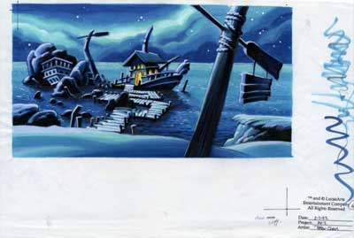 Epave de bateau, Monkey Island 2, par Peter Chan Monkey Island