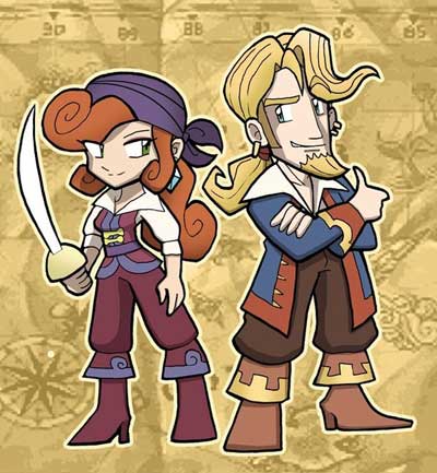 Illustration de Guybrush et Elaine par Sandika Rakhim Monkey Island