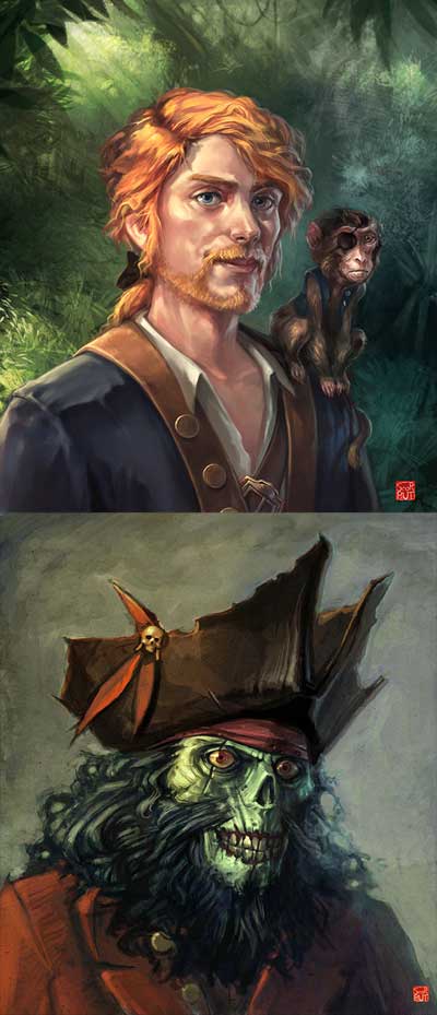 Guybrush & Jojo + LeChuck par Scorbutman Monkey Island