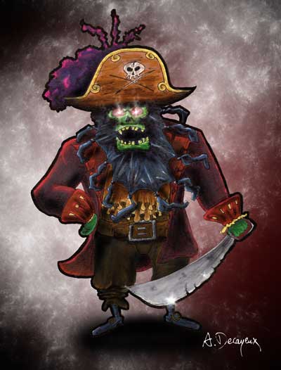 LeChuck de Monkey Island, fan art par Alain Decayeux Monkey Island