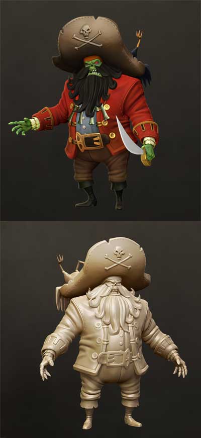 Rendu 3D de LeChuck par Brian Cairns Monkey Island