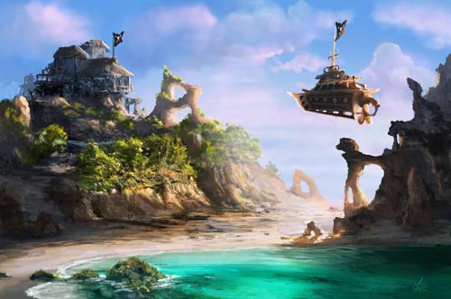 Island - Steampunk pirates