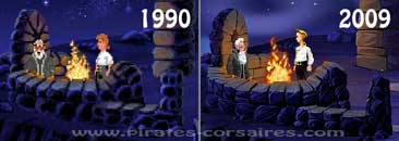 The Secret of Monkey Island, avant (1990) et aprs (2009)