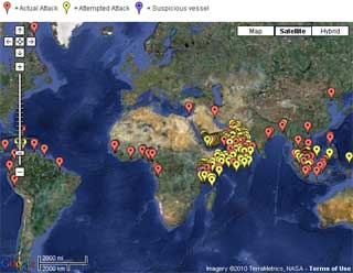 La piraterie maritime mondiale en temps rel