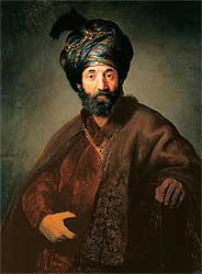 Samuel Pallache - Homme en costume oriental - 1535, peinture de Rembrandt