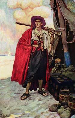 Capitaine Singleton par Howard Pyle, reprsentation imaginaire