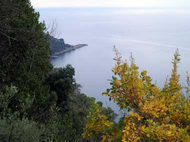 Lieu du naufrage du Santo Spirito vu depuis la falaise