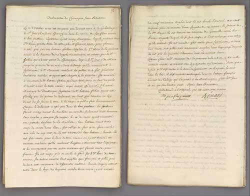 Dclaration faite par le sieur Jean Rousseau, chirurgien sur le Bon-Pasteur, de Honfleur, capitaine Grout, au sujet de la prise de ce navire par les forbans au large de la Guadeloupe