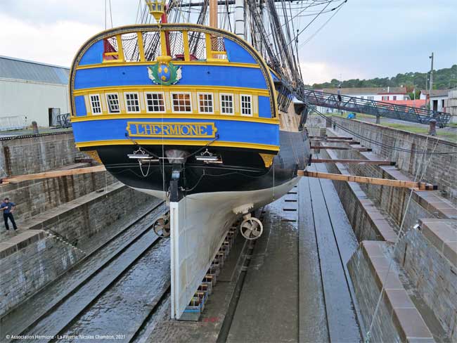 La frgate L'Hermione en carne