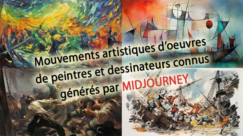 Combats de pirates gnrs par l'IA Midjourney