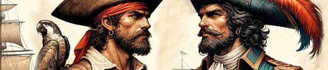 Différences entre pirates et corsaires