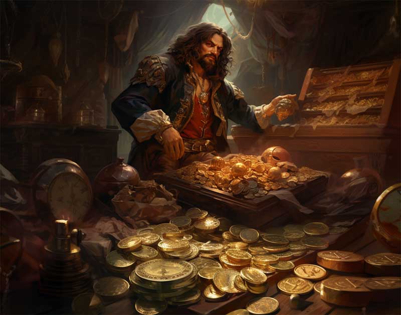 La récolte d'or des pirates
