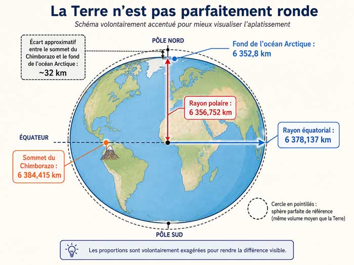 La terre n'est pas parfaitement ronde