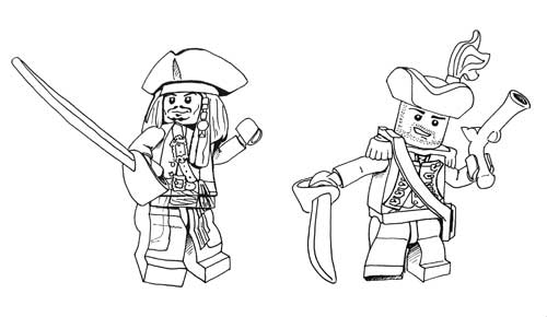 Playmobil Jack Sparrow  colorier - Coloriages de pirates  imprimer