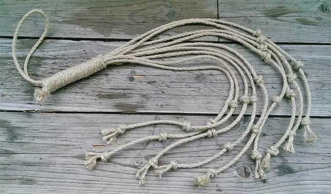 Le chat  neuf queues utilis dans la marine