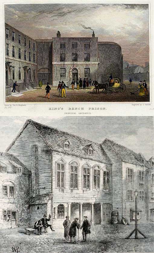 Les prisons de Marshalsea et King’s Bench à Londres