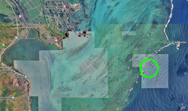 Localisation du navire Speaker du pirate anglais John Bowen à l'île Maurice