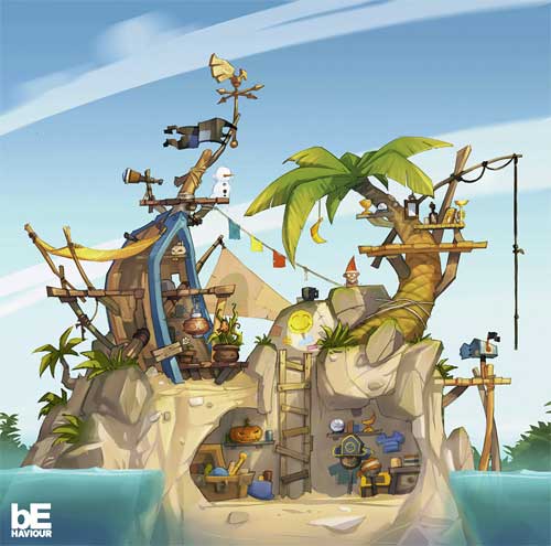Monkey Quest, Eric Bellefeuille Les maisons & les de pirates