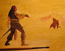Jack Sparrow contre Will Turner (Pirates des Carabes) par Alain Decayeux